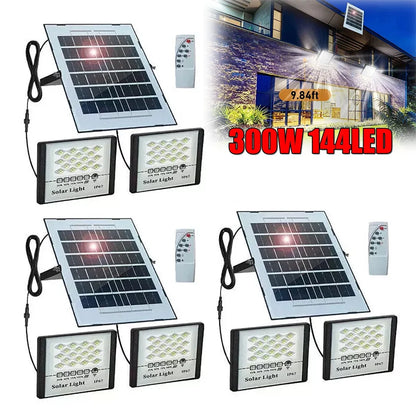300W LED Solar Street Lights  Lamps Waterproof Spotlight
