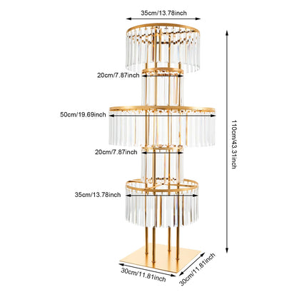 5 Tiers Gold Wedding Centerpieces Flower Stand