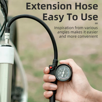 Rockbros Bike Air Pump Portable High-pressure Fork Pump Gauge Fork Rear Suspension Shock Absorber MTB Road Bicycle Accessories
