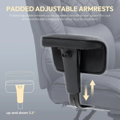 Big and Tall Office Chair with Pocket Adjustable Armrests