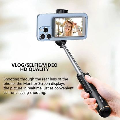 Vlog Selfie Monitor Screen for Phone, Rear Camera for Selfie